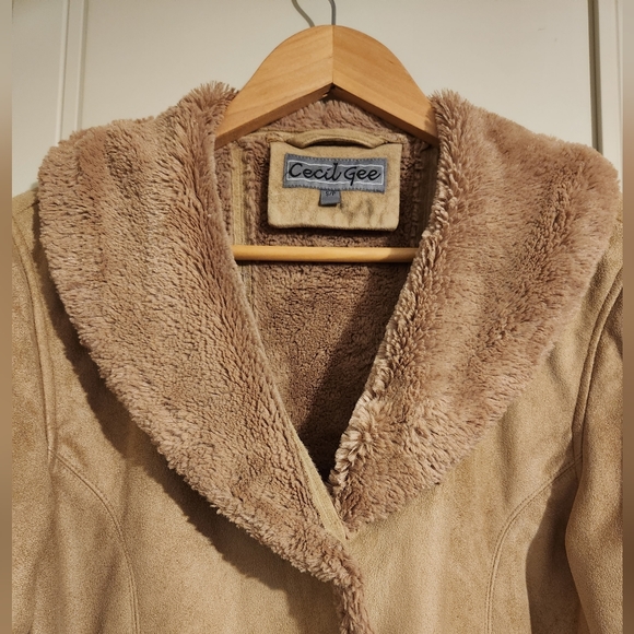 Tan Faux Suede Jacket - Picture 2 of 3